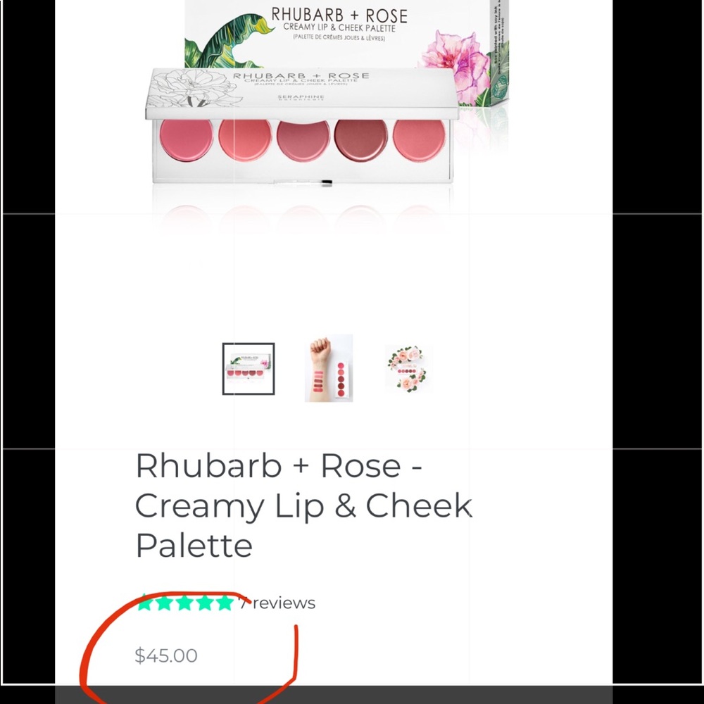 Rhubarb & Rose Lip & cheek pallet 💋
